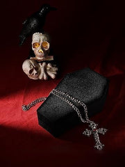 Gothic Coffin Jewelry Box – 🖤Mini Velvet Jewelry Organizer for Rings, Earrings, Necklaces & Bracelets | Spooky Yet Elegant Jewelry Case ✨