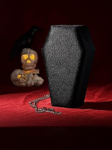 Gothic Coffin Jewelry Box – 🖤Mini Velvet Jewelry Organizer for Rings, Earrings, Necklaces & Bracelets | Spooky Yet Elegant Jewelry Case ✨