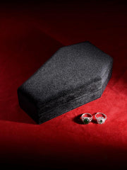 Gothic Coffin Jewelry Box – 🖤Mini Velvet Jewelry Organizer for Rings, Earrings, Necklaces & Bracelets | Spooky Yet Elegant Jewelry Case ✨