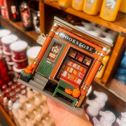 Bookstore Wallflower Projector Nightlight – 3D Mini Bookstore Lamp | Aromatherapy Diffuser & Dreamy Ambient Light for Cozy Spaces