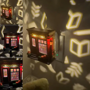 Bookstore Wallflower Projector Nightlight – 3D Mini Bookstore Lamp | Aromatherapy Diffuser & Dreamy Ambient Light for Cozy Spaces