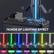 RGB Gaming Headset & Controller Stand – All-in-One Organizer with 9 Light Modes !
