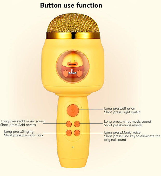 ✨ Karaoke Magic in Your Hands – Cute Mic with Big Sound!