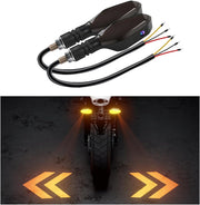 2-Pack LED Motorcycle Turn Signal Projector Lights – 27 RGB Flowing Modes