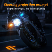 2-Pack LED Motorcycle Turn Signal Projector Lights – 27 RGB Flowing Modes