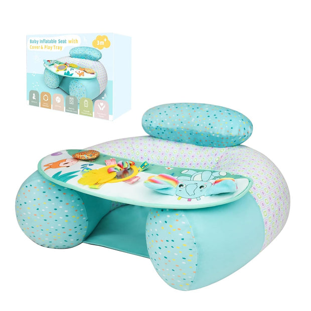 Inflatable Baby Floor Seat with Tray – Soft Supportive PVC Chair for 3–36 Months