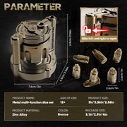 7-Piece Bullet Dice Set – Locked, Loaded & Ready to Roll! Spin the Revolver, Command the Table, Win in Style!