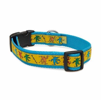 Canvas blue printed collar